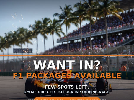 Miami Grand Prix 2026 — F1 Packages Available. DM Me Before They're Gone.