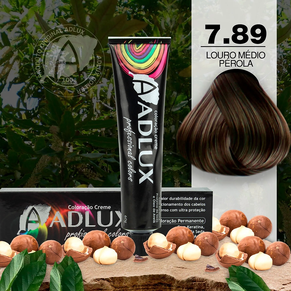 Coloração Creme Adlux 7.89 Louro Médio Pérola – 60g