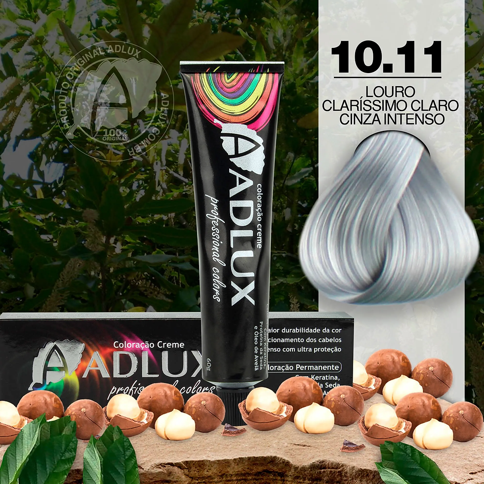 Coloração Creme Adlux 10.11 Louro Claríssimo Cinza Intenso – 60g