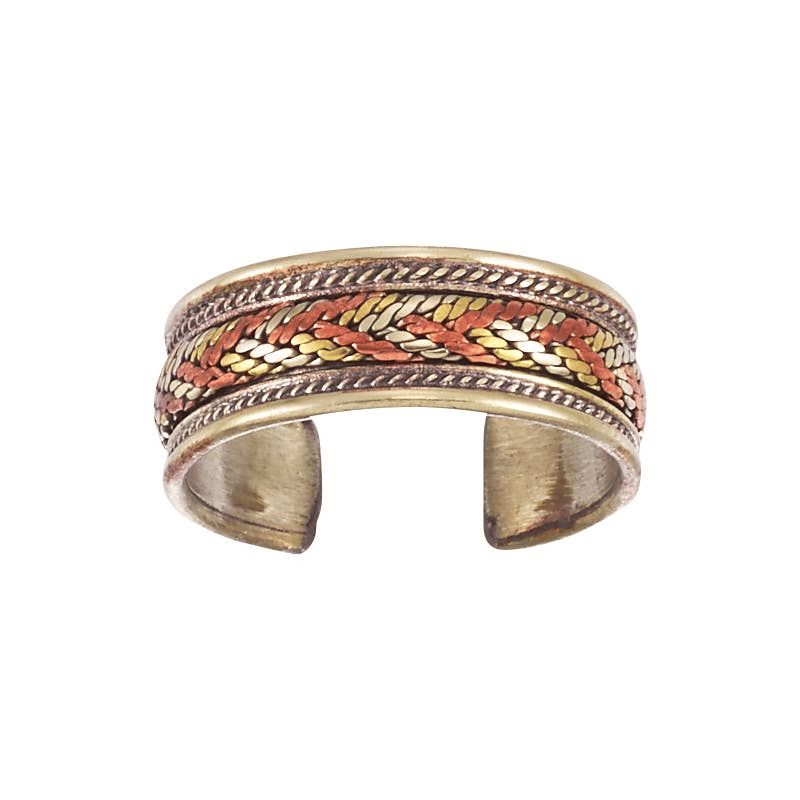 Benjamin International 1/4" Copper and Brass Cuff Ring