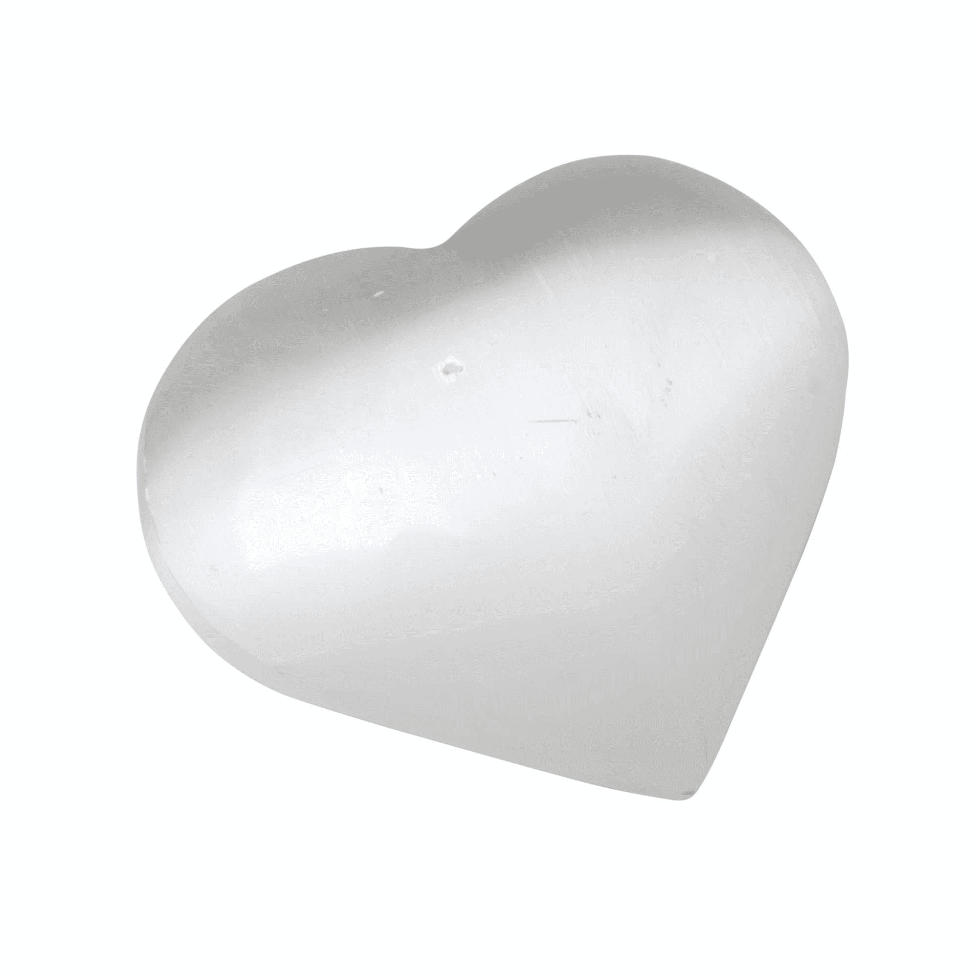 Benjamin International Large Heart Selenite Stone 3 inch