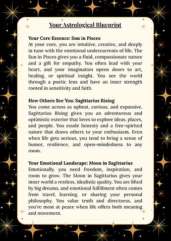 A sample astrology reading by Amy The Kitchen Witch