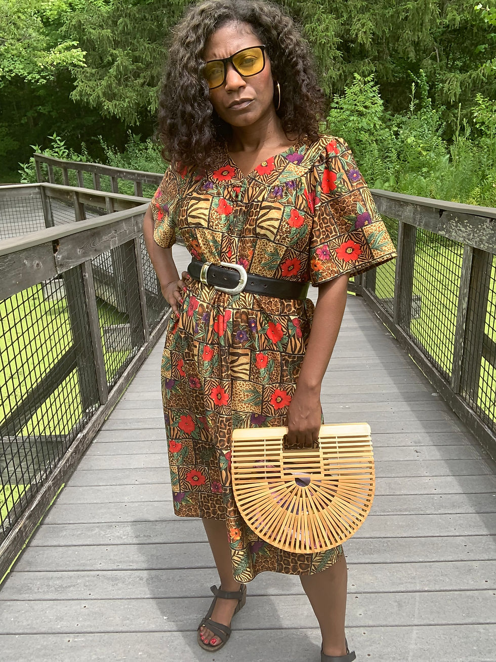Thumbnail: Tropical Animal Print Dress