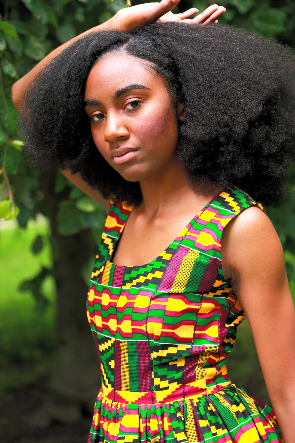 Thumbnail: Handmade Kente Fit & Flare Dress