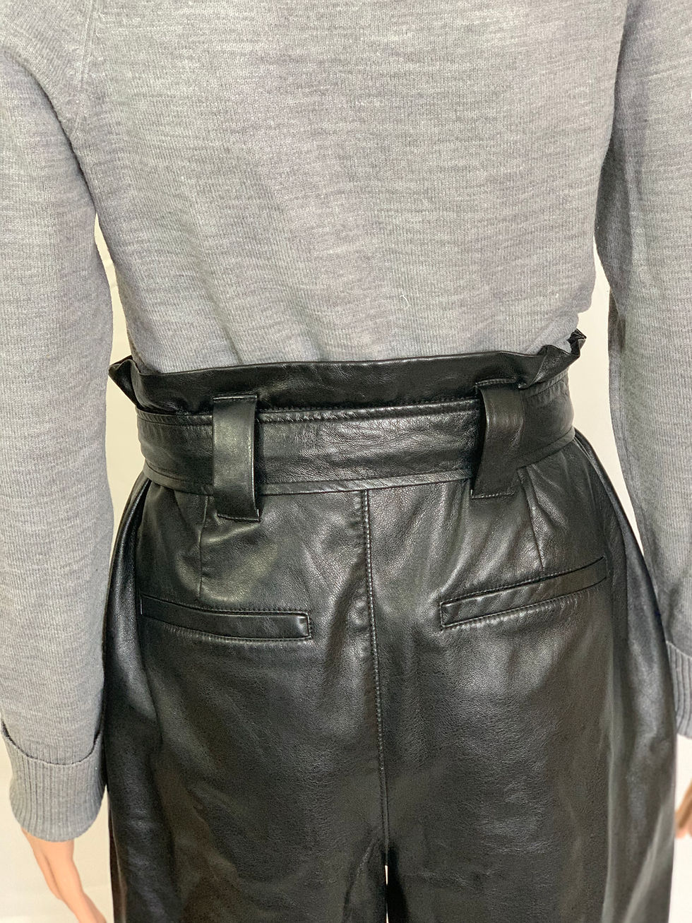 Thumbnail: Express Faux Leather Paperbag Waist Pants