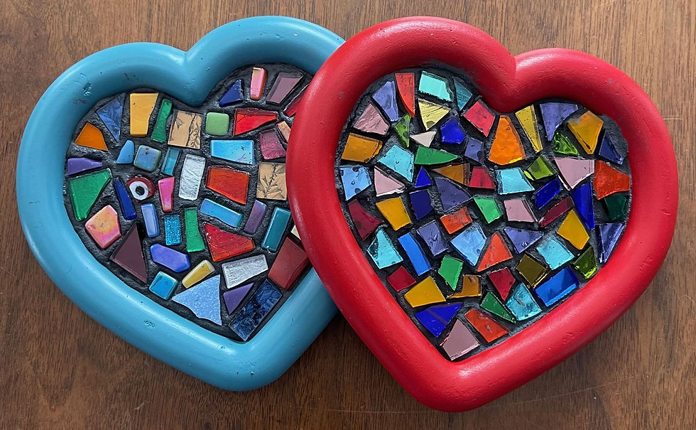 Mosaic Heart Trinket Trays