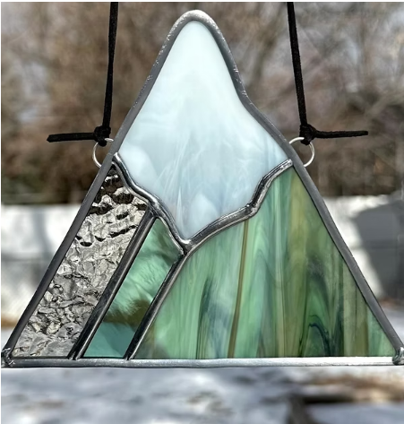 Stained Glass Mountain Suncatcher
