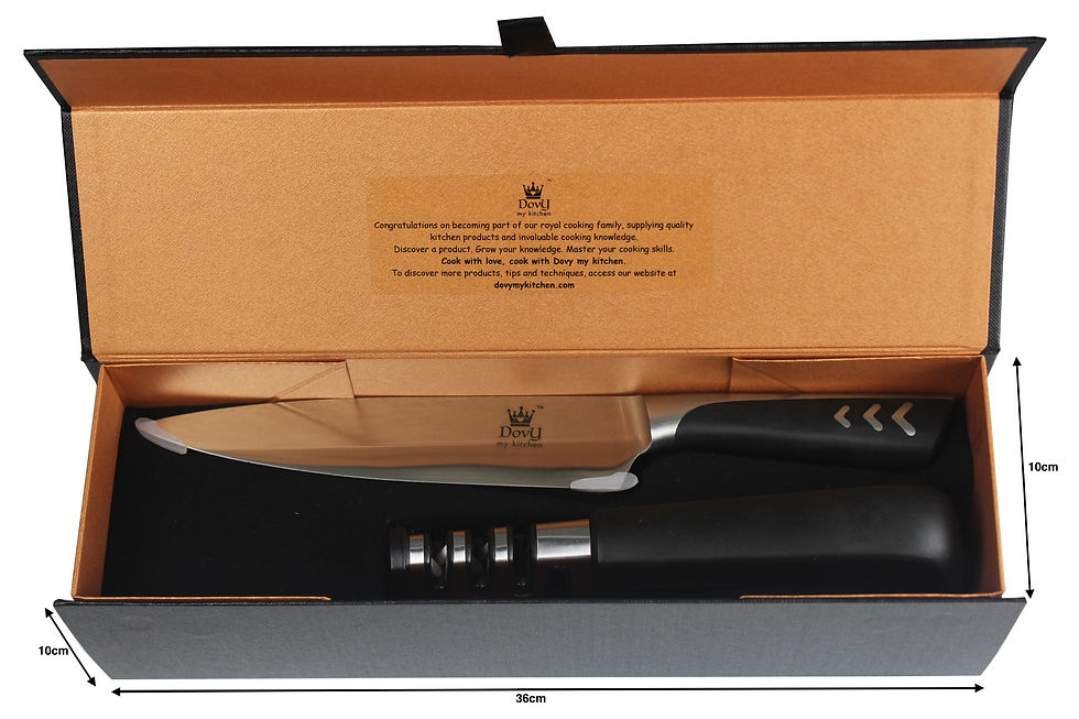 Thumbnail: Chef Knife & Sharpener Gift Set with Gift Box Packaging