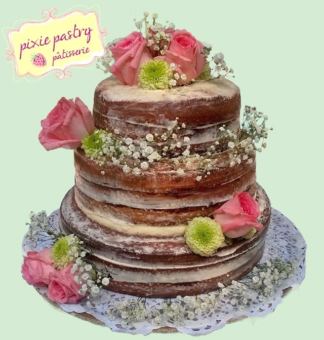 Pastel estilo naked cake