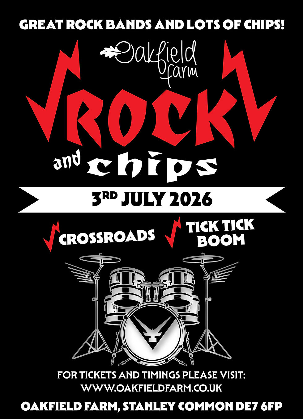 Rock & Chips Night at Oakfield Farm!