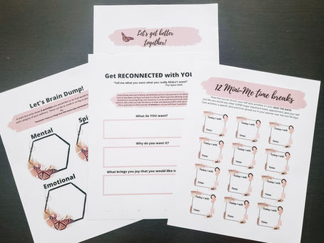 How to personalize your self care with my mini self care worksheet.