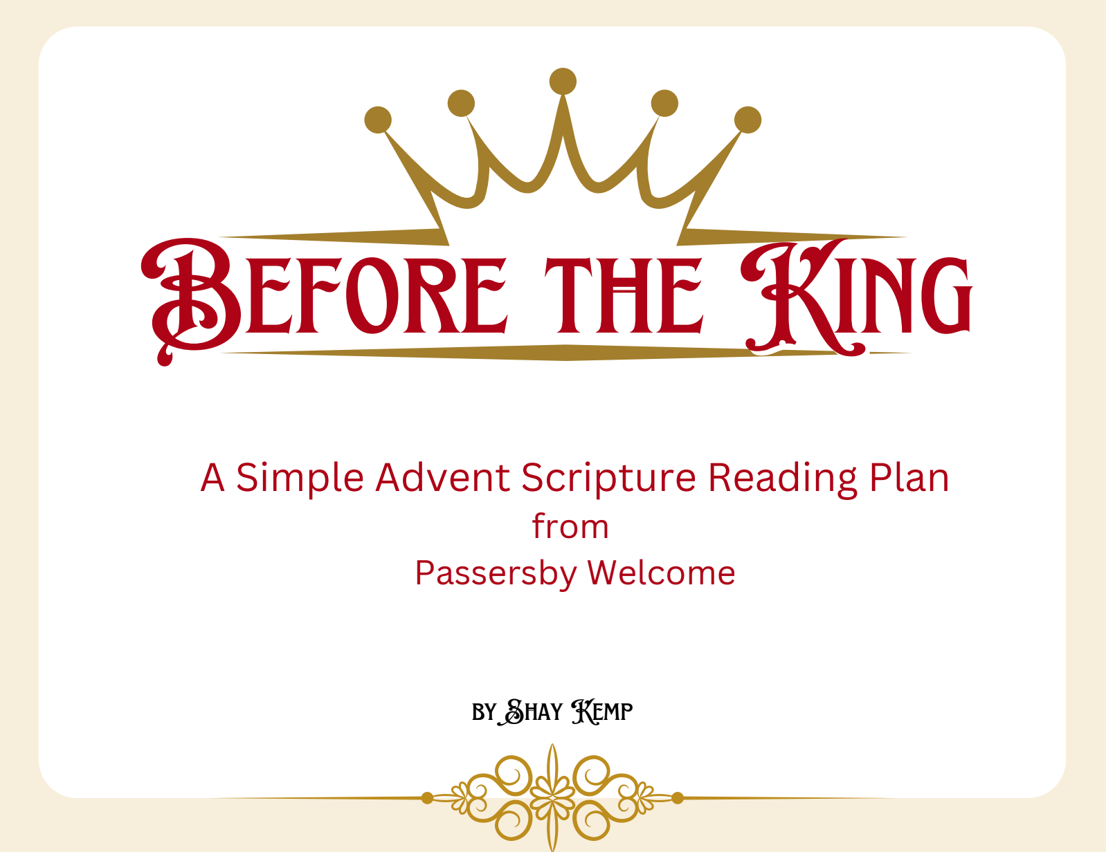 Before the King Advent Reading Guide