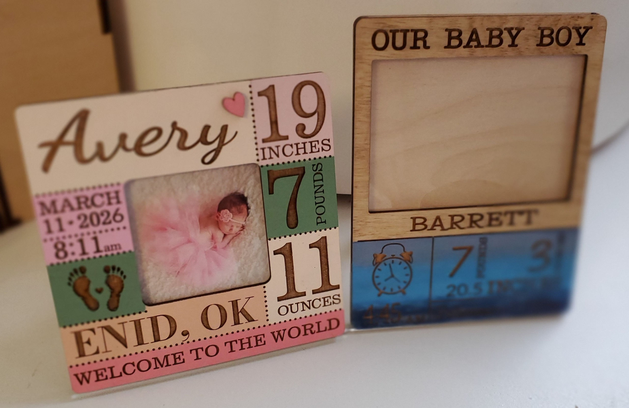 Birth Announcement Square Frame