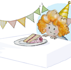 Daisy worried about her cake