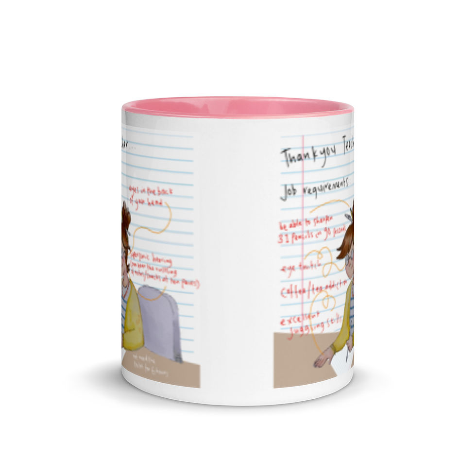 Thumbnail: Thank you teacher Mug with pink Colour Inside