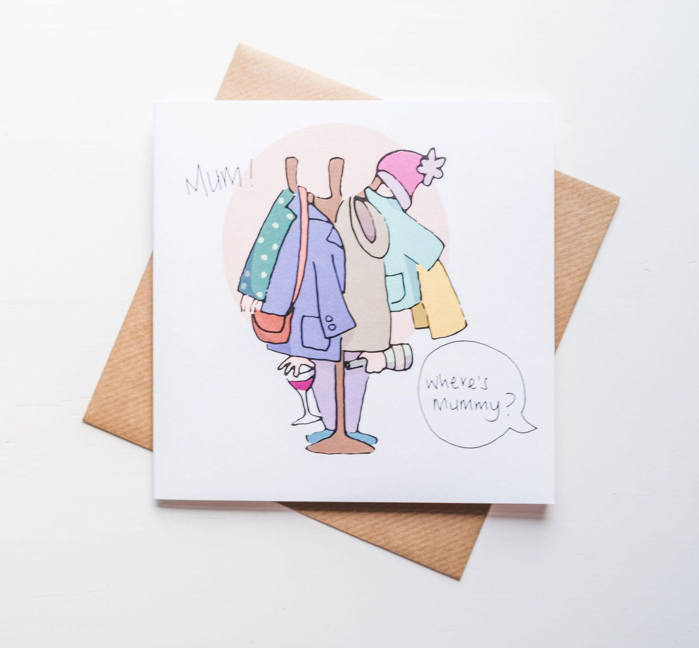 "Where's Mummy" - greeting card