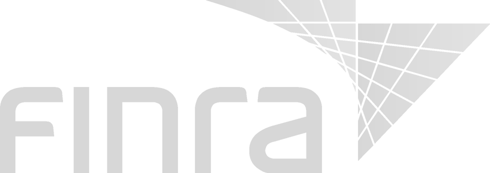 FINRA logo in light grey with triangular grid pattern background.