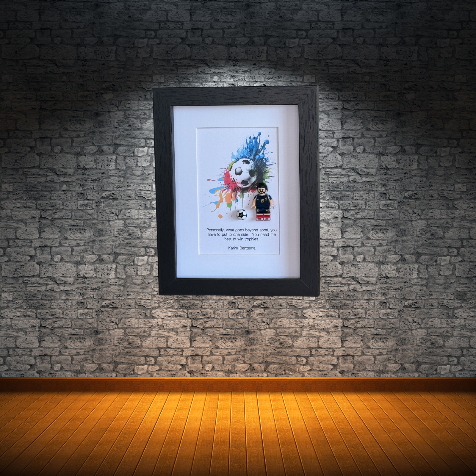 Karim Benzema Mini Figure Shadowbox