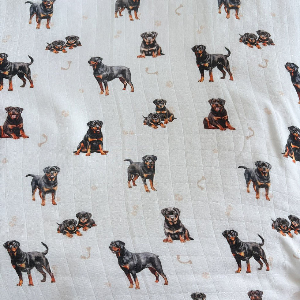 Thumbnail: ROTTWEILER | Bamboo Cotton Muslin Swaddle