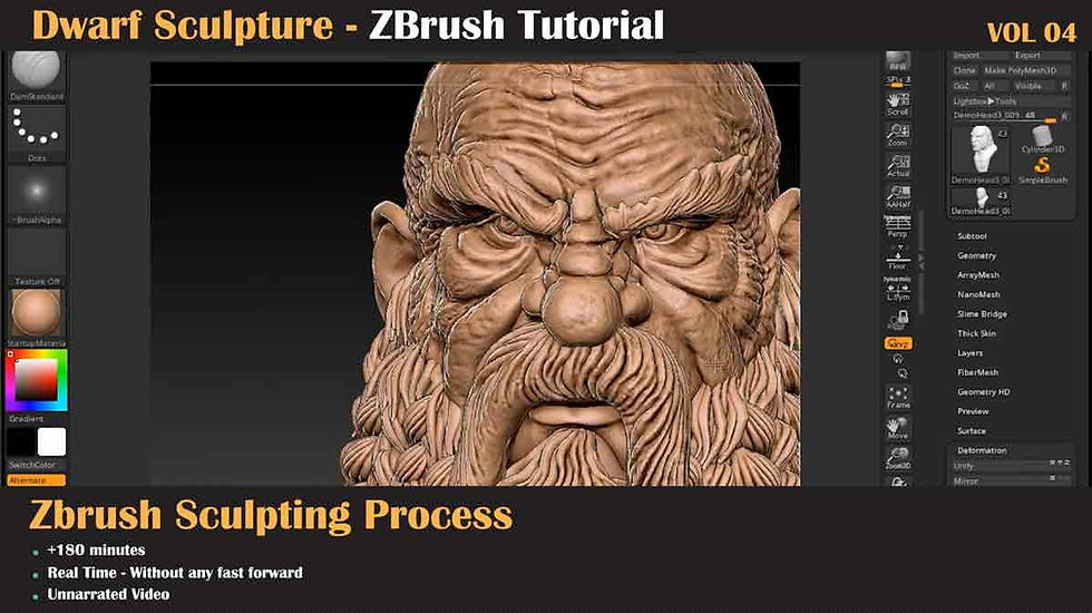 Thumbnail: The Dwarf - ZBrush Sculpture Series Vol4