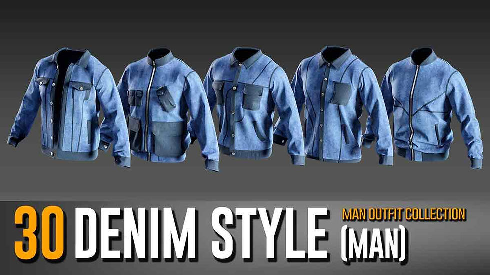 Thumbnail: 30 Man's Denim Style Wear Collection- VOL 21