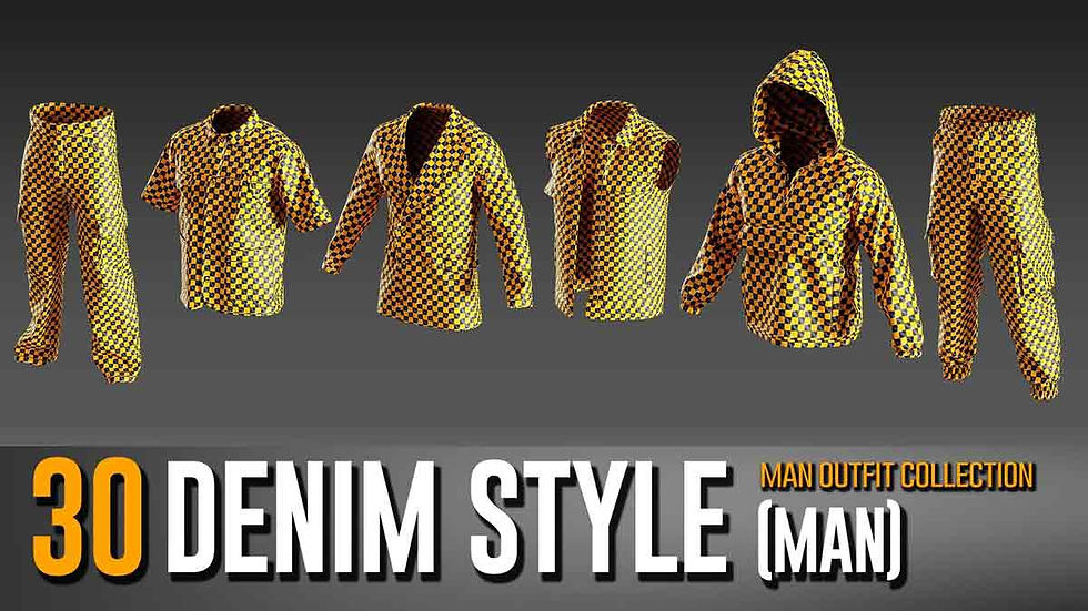 Thumbnail: 30 Man's Denim Style Wear Collection- VOL 21