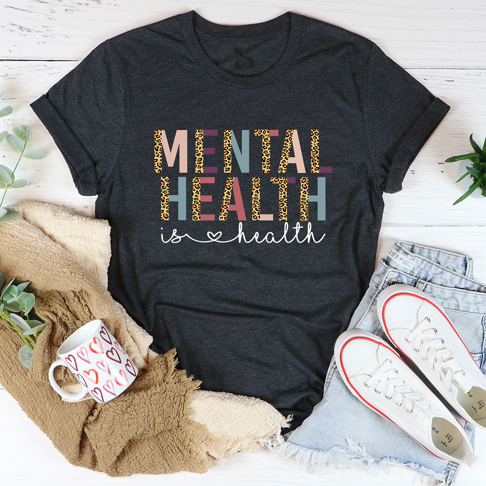 Thumbnail: Mental Health Is Health T-Shirt – Wear Your Support with Pride 🧠💙