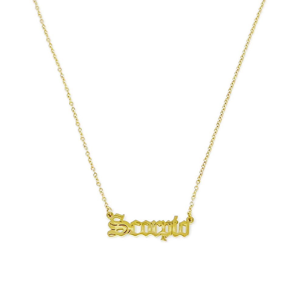 Thumbnail: Old English Zodiac Name Necklace – Bold, Timeless, & Celestially You ♈✨
