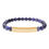 Thumbnail: Libra Engravable Natural Stone Bead Bar Bracelet