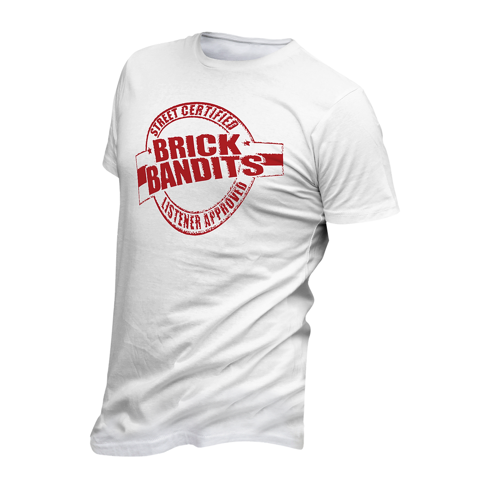 Thumbnail: Brick Bandits White w/ Red Retro Logo