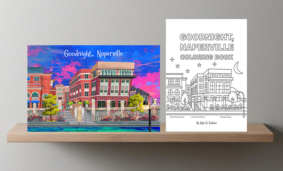 Goodnight, Naperville Book and Coloring Book Bundle (image)