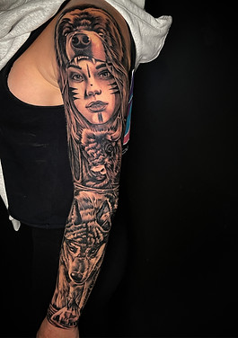 Shaun Bones tattoo sleeve