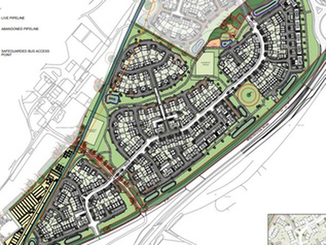 Masterplan for a large residential development of up to 363 homes