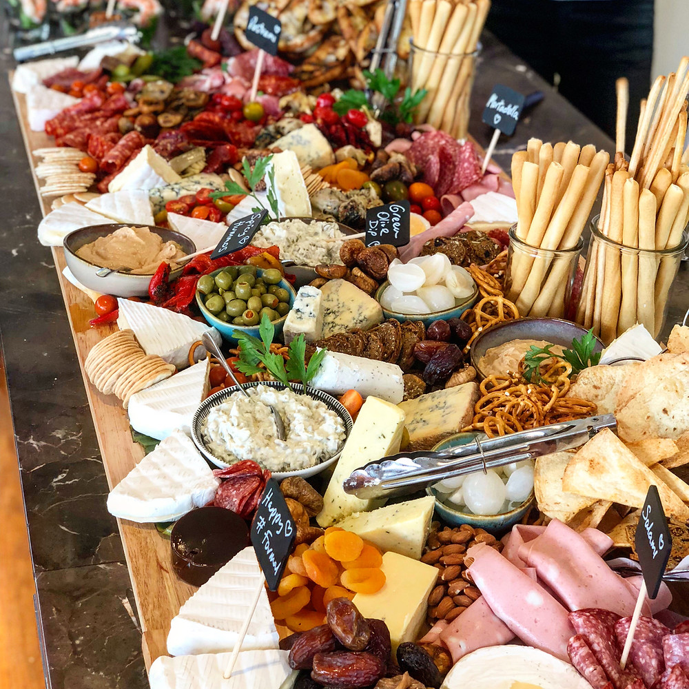 Grazing table, fully edible tablescape