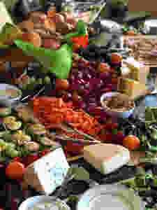 AWG Private Chefs grazing table featuring a fully edible tablescape