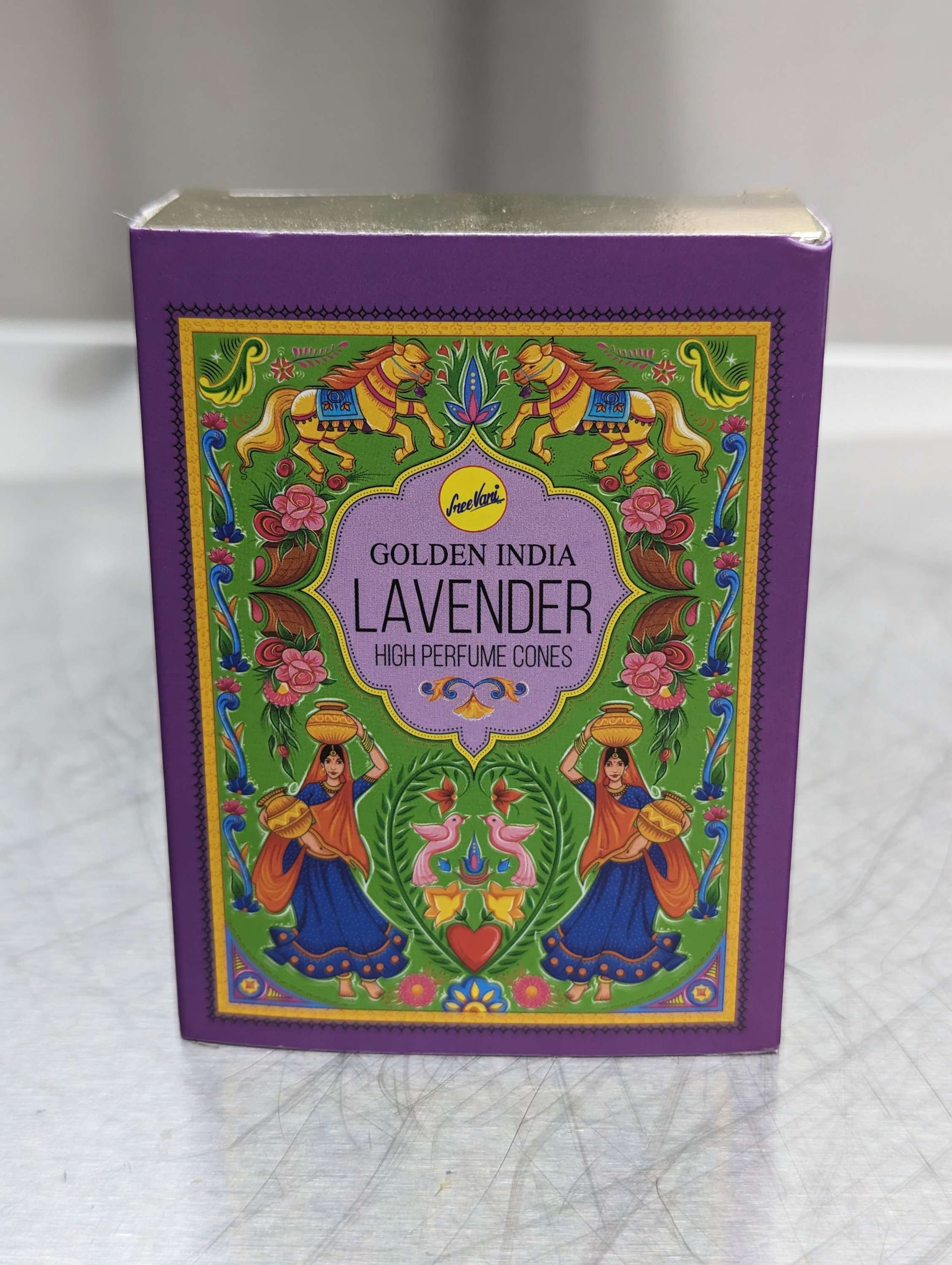 Golden India large Perfume Cone Incense