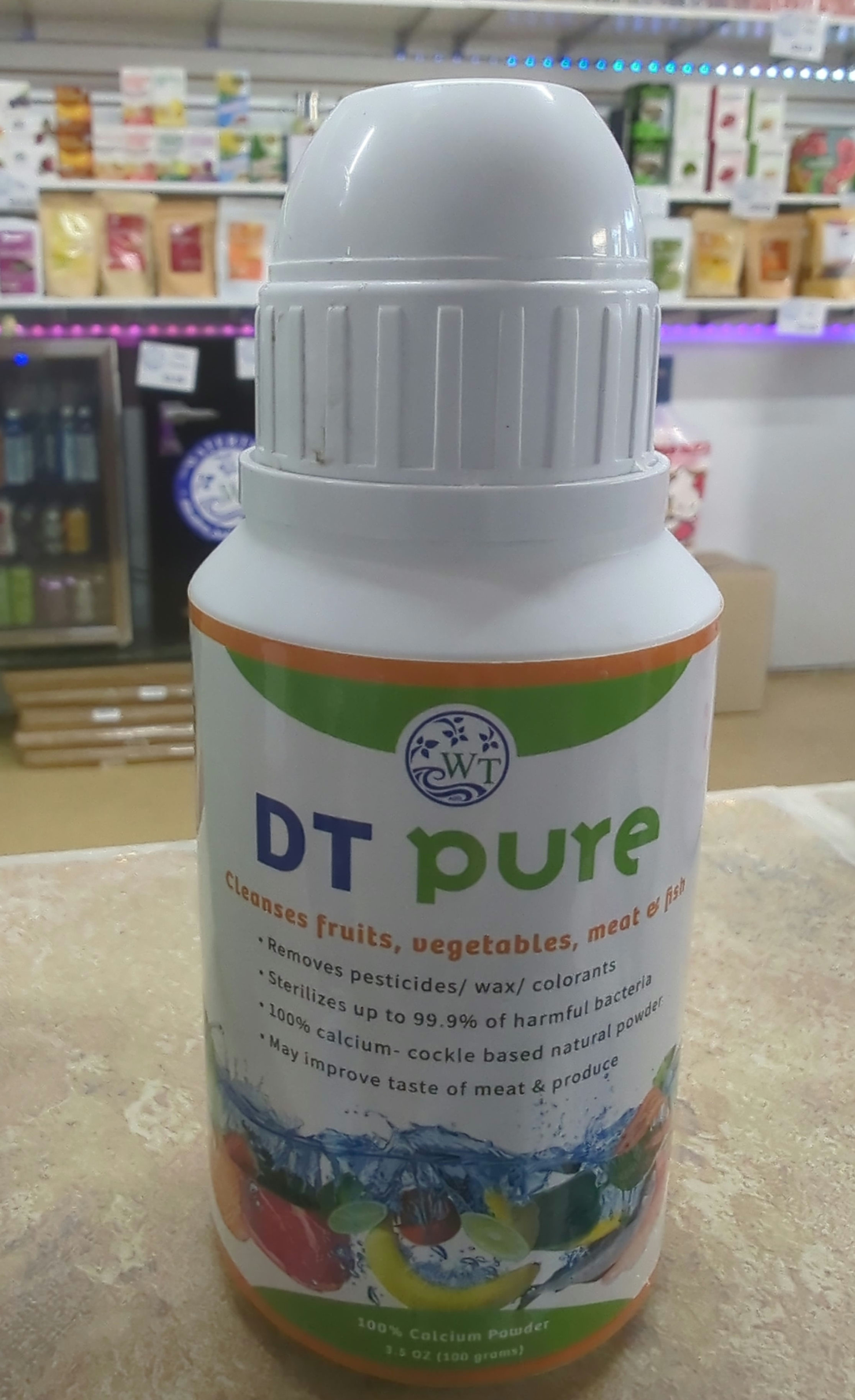DT Pure Cleanses fruits, vegetables, meat & fish