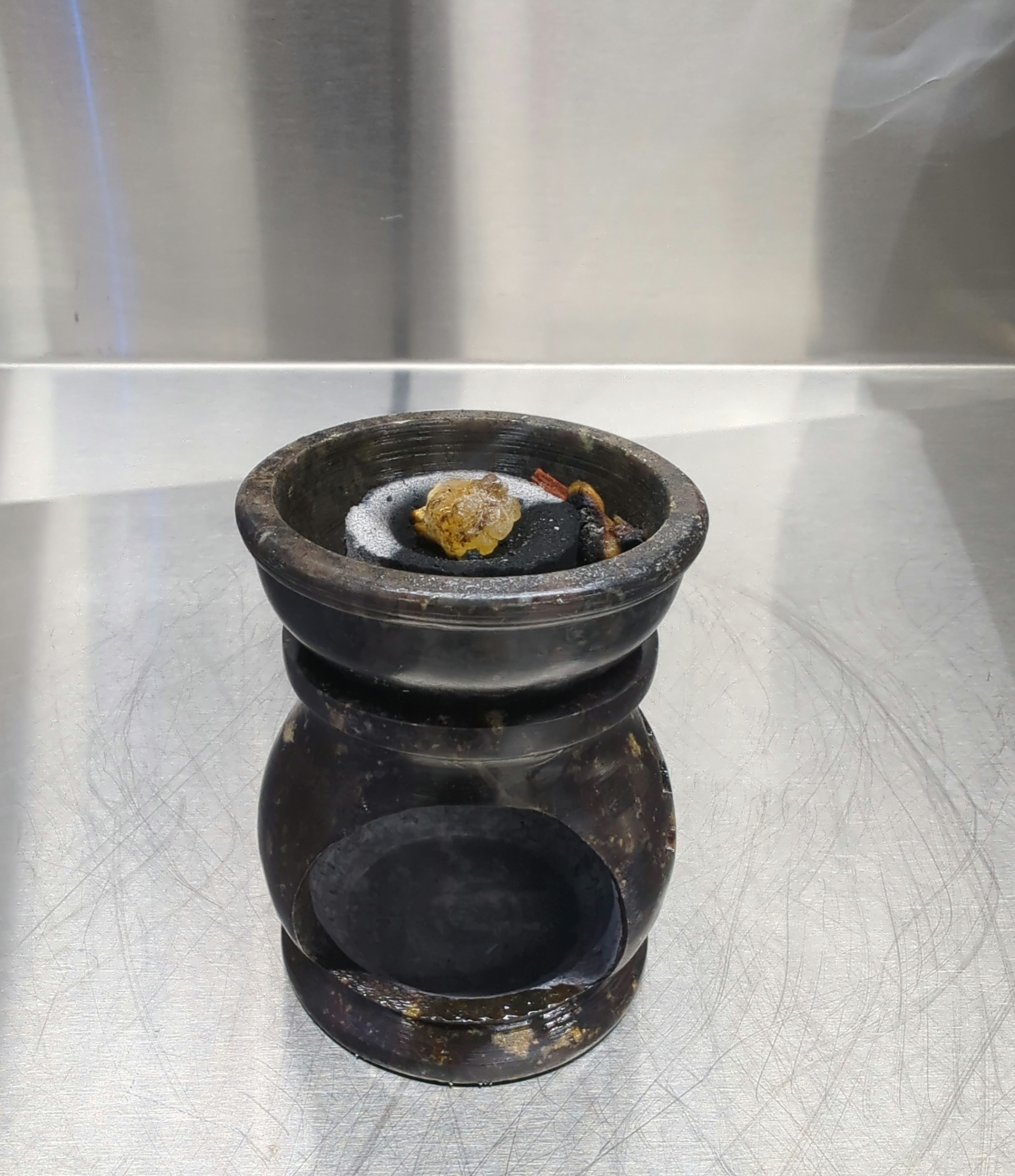 Natural Colored Soapstone Tealight Burner