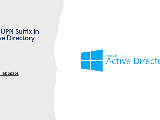 Add UPN Suffix in Active Directory