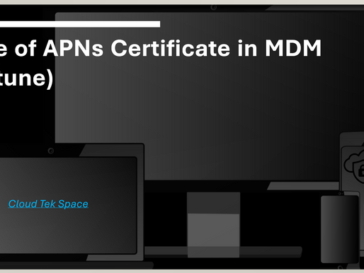 Use of APNs Certificate in MDM (Intune)