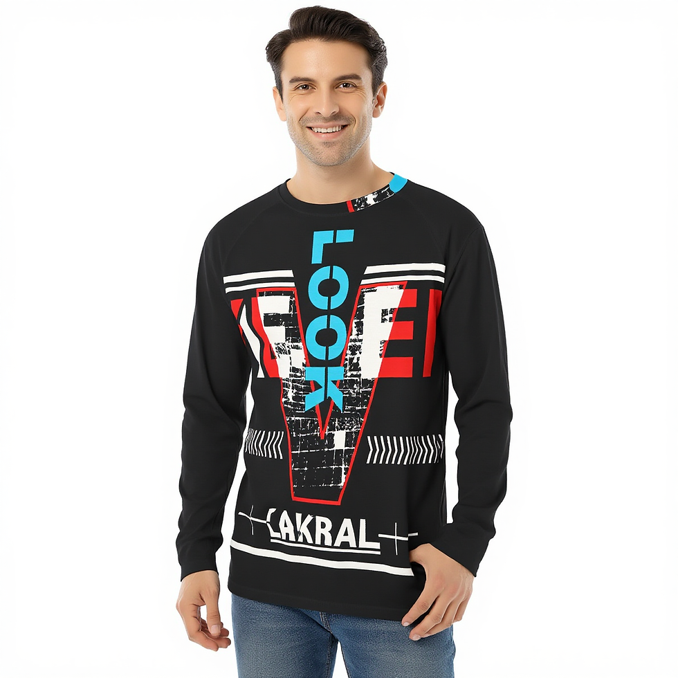 TiZo Design Graphics Men's Long Sleeve T-shirt With Raglan Sleeve