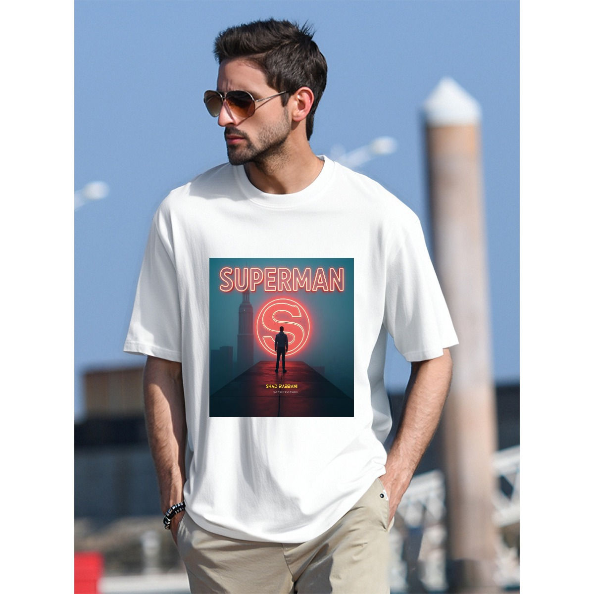TiZo Design Superman Men's T-Shirt For The USA|180GSM Front DTF