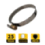 Abraçadeira Aço Inox Reforçada 2.1/5" polegadas ajustáveis de 38mm a 57mm