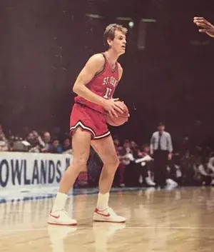 Ron Rowan, Circle of Achievement Inductee, on the basketball court