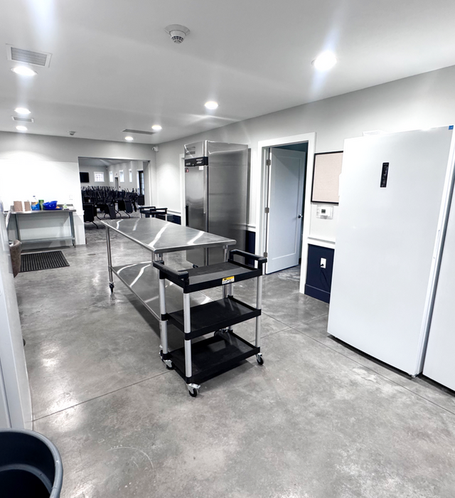 Pool house catering space