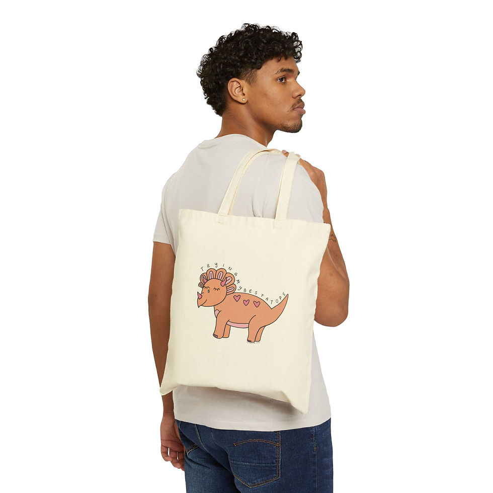 Thumbnail: Trying My Best Canvas Tote Bag