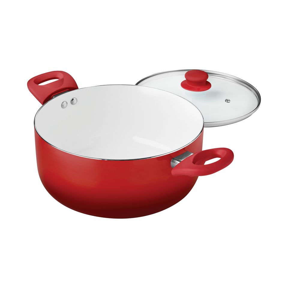 Thumbnail: Ceramic Nonstick 12 Piece Cook, Complete Cooking Set, Red Ombre