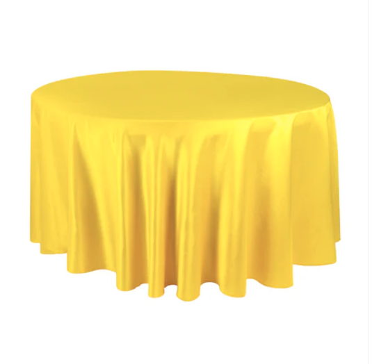 Yellow Lamour Satin Tablecloth