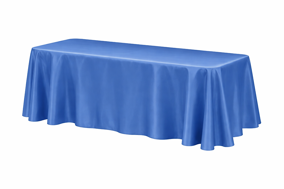 Thumbnail: Royal Blue Lamour Satin Tablecloth