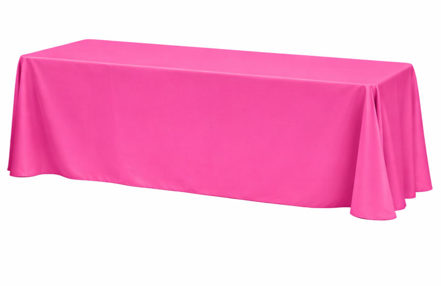 Thumbnail: Fuchsia Pink Polyester Tablecloth